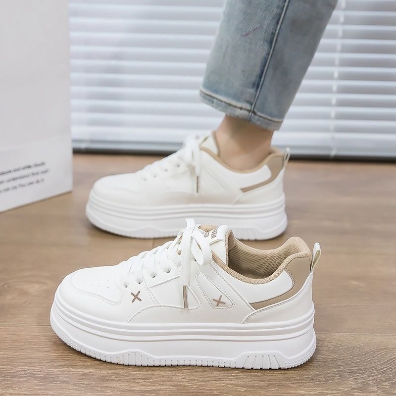 Women'S Shoes Back To School - Oddychające białe buty studenckie na sezon
