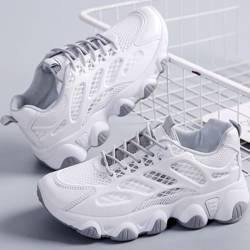 Women'S Shoes Running Sports - Oddychające sneakersy z siateczki na grubej