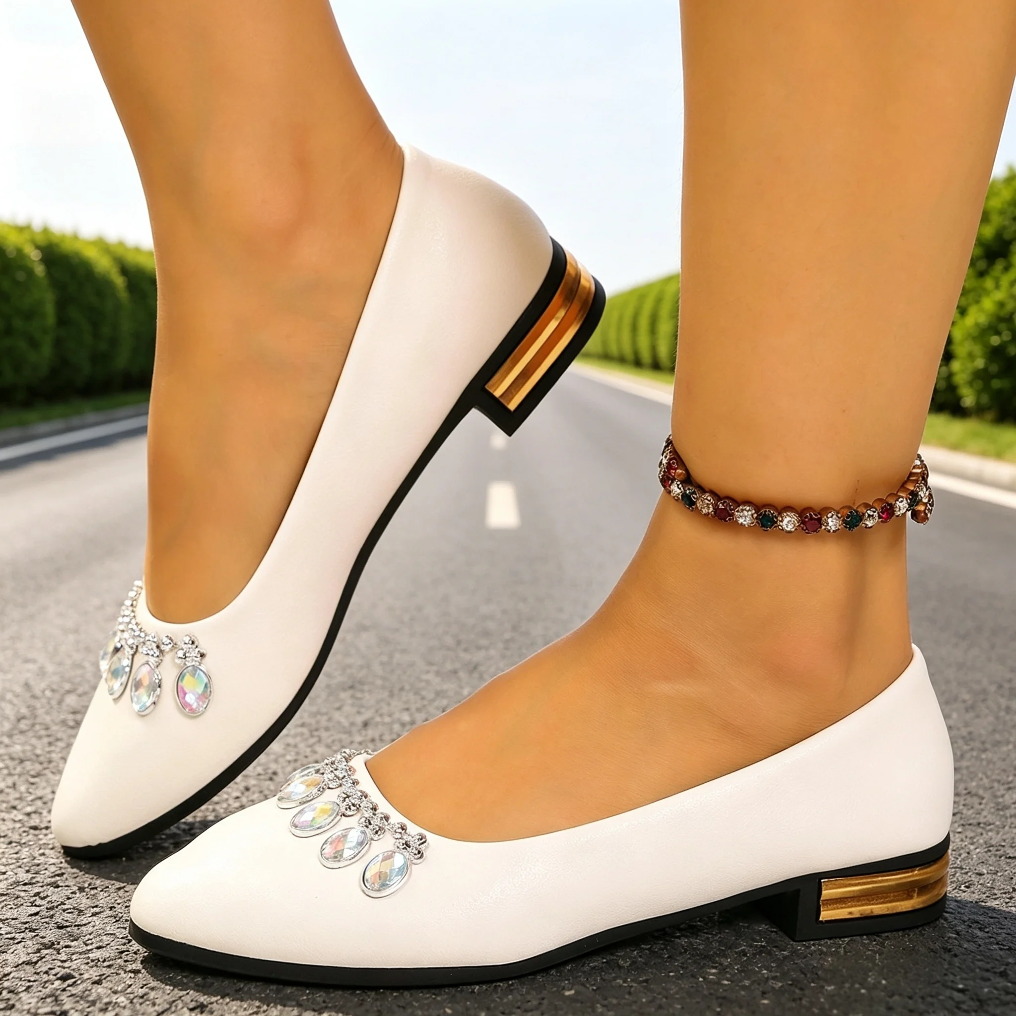 Women'S Shoes Popular - Damskie baleriny z ostrym noskiem, duże