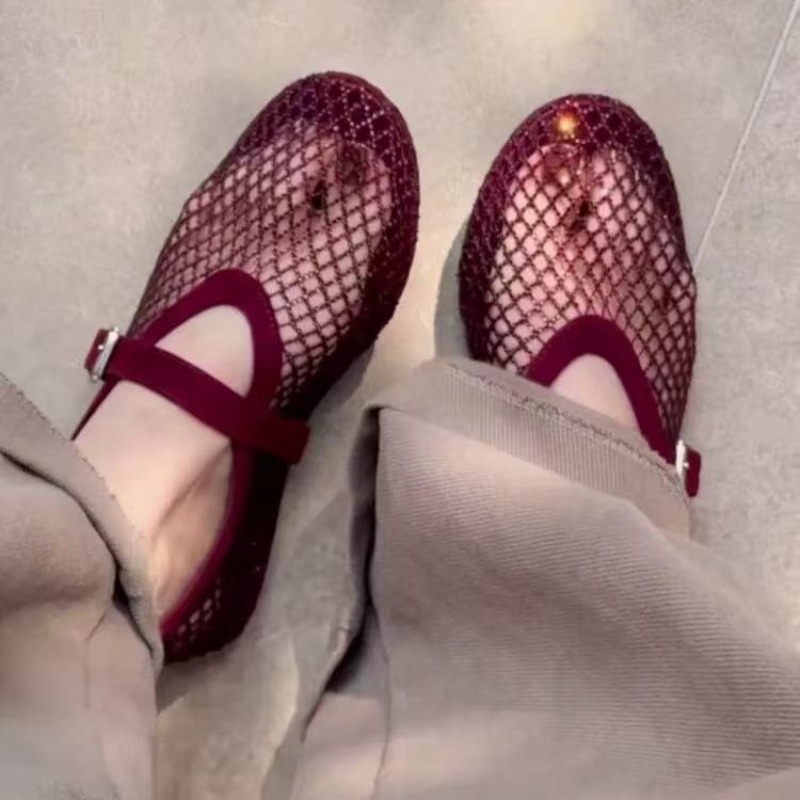Women'S Shoes Popular - Ażurowe sandały Baotou z cyrkoniami damskie