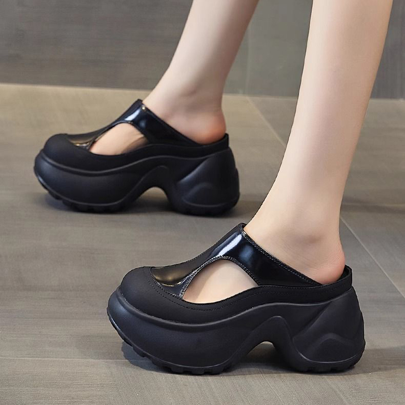 Women Shoes Wedges - Damskie sandały domowe klapki typu cloud,