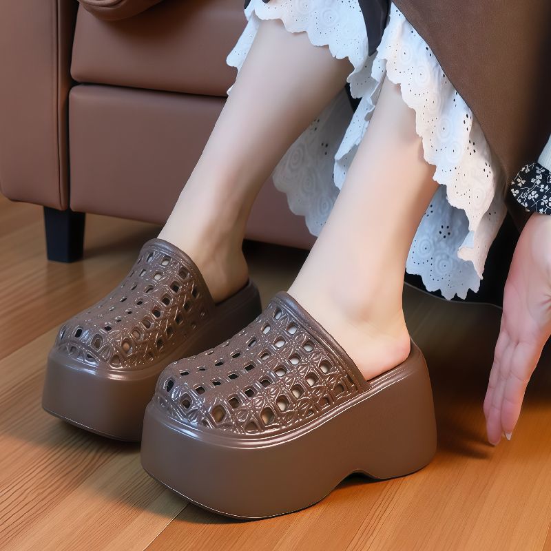Women Shoes Wedges - Nowe ażurowe sandały na obcasie EVA