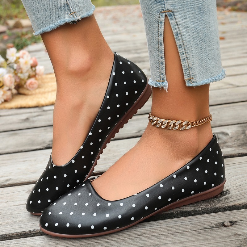 Damskie białe baleriny w kropk – Women Shoes Wedges recenzja i cena