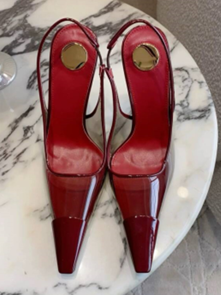 Damskie przezroczyste czółenka – Metallic Heel Sandal recenzja i cena