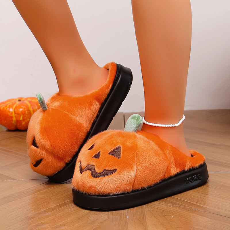 Halloweenowe 3D Kapcie Dynie P – Women Shoes Winter recenzja i cena