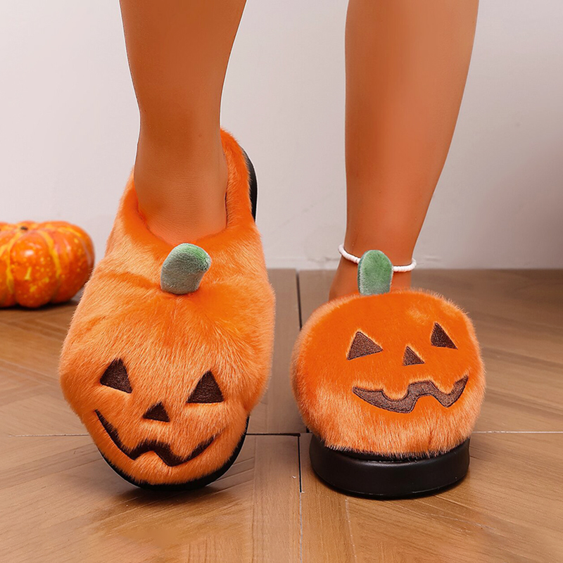 Halloweenowe 3D Kapcie Dynie P – Women Shoes Winter recenzja i cena