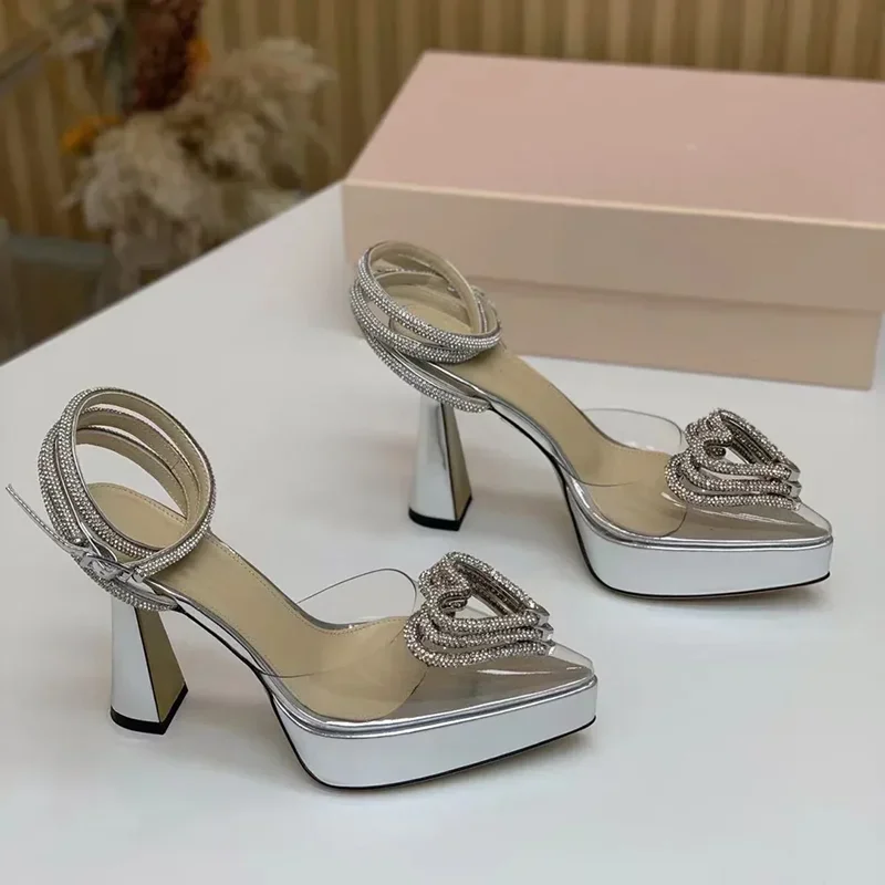 Platforma kryształowa miłość s – Metallic Heel Sandal recenzja i cena